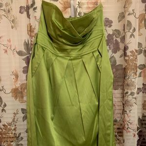 Teeze Me Juniors Green Strapless Cocktail Dress